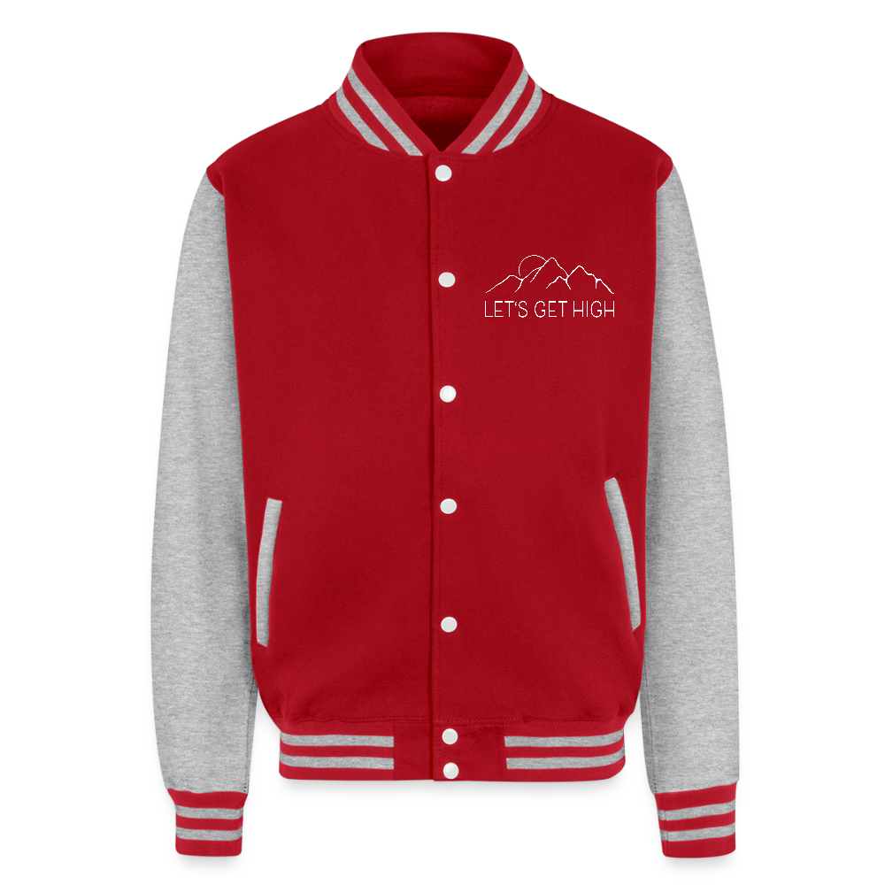good vibes - red/heather grey